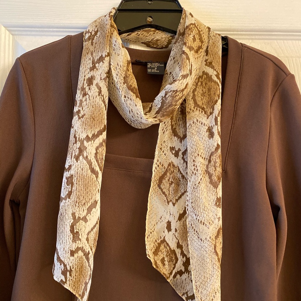 Python Print Brown Oblong Scarf